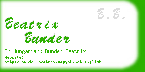 beatrix bunder business card